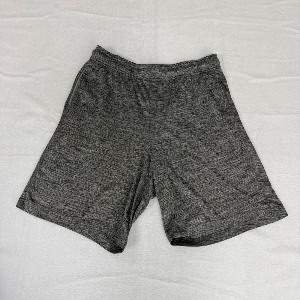 90 Degree by Reflex Mens Gray Heathered Athletic Gym Shorts Medium